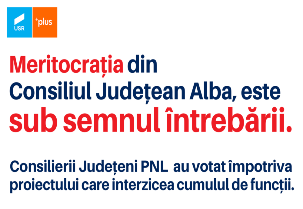 Claudiu NEMEȘ, consilier județean USR-PLUS: Meritocrația din Consiliul Județean Alba, sub semnul întrebării