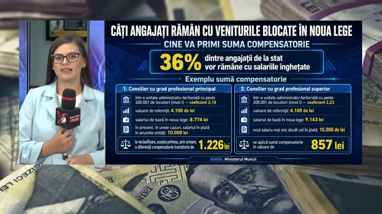 Exclusivitate Realitatea Plus - câți români rămân cu salariile înghețate.