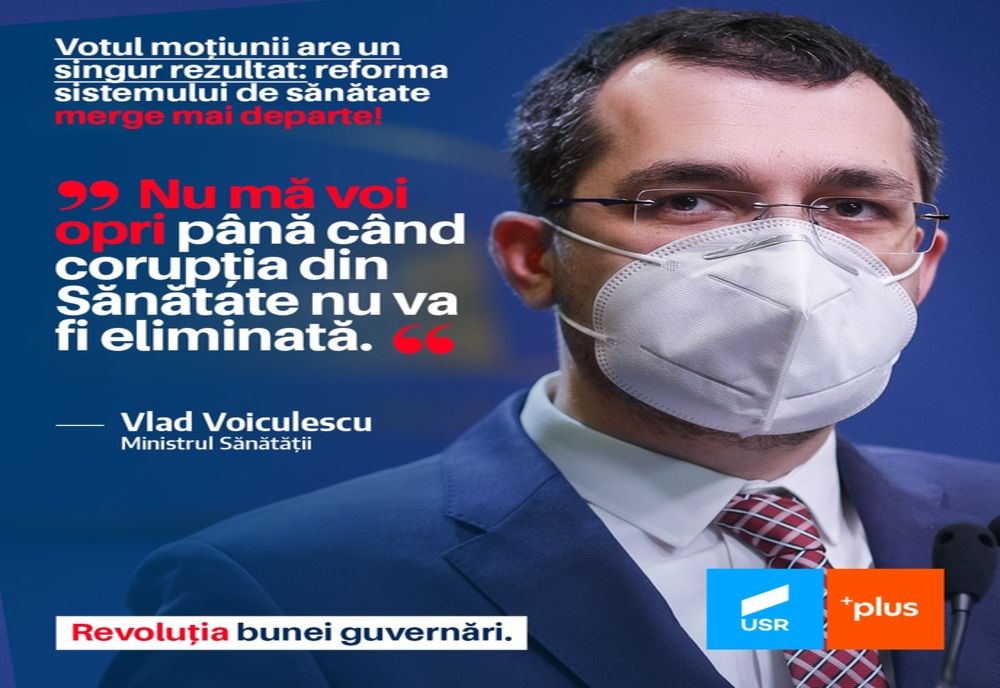 USR PLUS: Reforma sistemului de sănătate merge mai departe, indiferent de "încercările disperate" ale PSD de a pune piedici